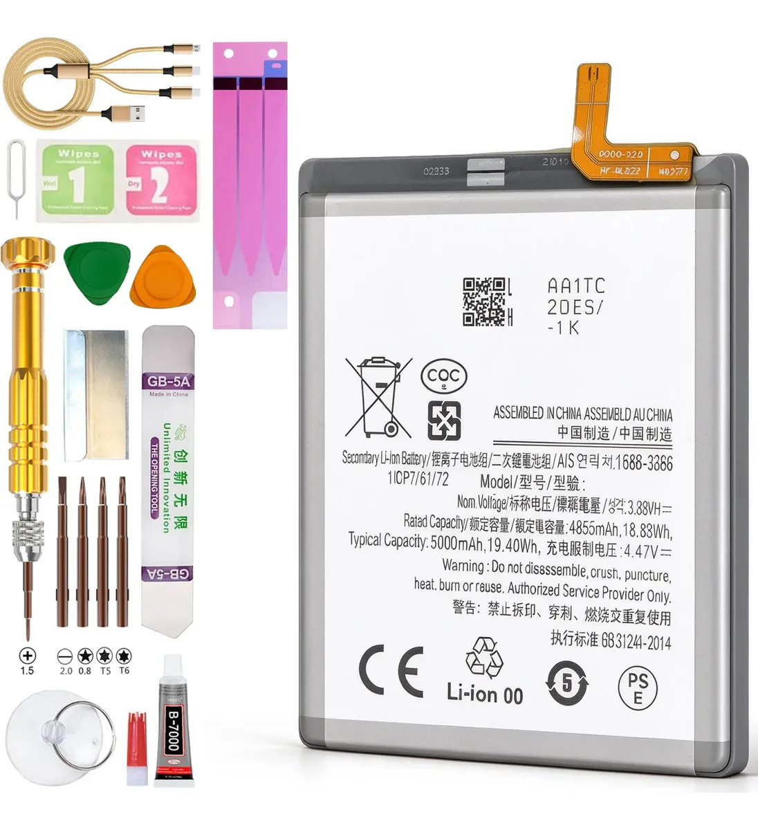 Batería Para Samsung S23 Ultra SM-S918B S918U Galaxy S918U1 EB-BS918ABY Kit De Reemplazo De Pila