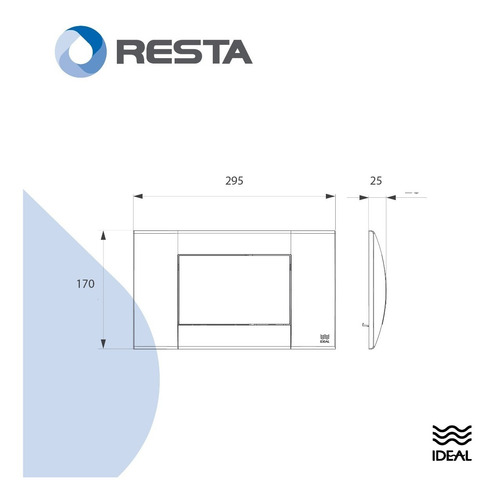 Imagen 3 de 5 de Tapa Tecla Cromo Deposito Embutido Universal Ideal 84030