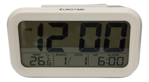 Reloj Despertador Eurotime 77/019 Luz Continua Temperatura