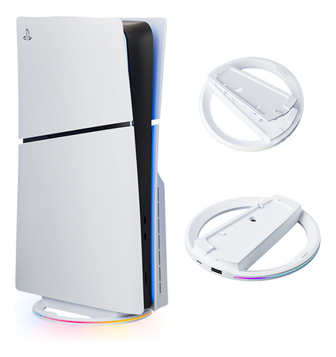Soporte Vertical Para Ps5/ps5 Slim Usb Accesorios Base Luz