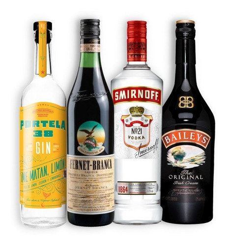 Mix 1u Portela 1u Smirnoff Clasico 1u Baileys 1u Branca