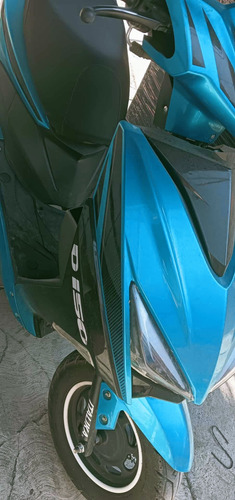 Azul Turquesa Con Negro Luces Neón Y Juego De 2 Llaves