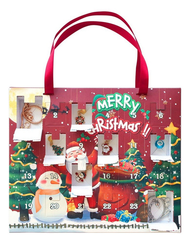 - Caja De Regalo Para Joyas Con Calendario Navideño, 24
