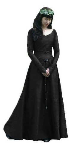 Vestido Gótico Medieval De Mujer Vestido Vintage De Encaje.z