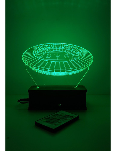 Luminária Led 3d, Maracanã, Estádio,16 Cores+controle