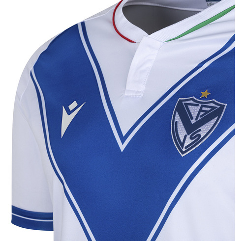 Camiseta De Velez Macron Oficial Blanca Solo Deportes