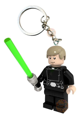 Chaveiro Lego Artesanal Star Wars Vários Personagens Geek Luke Jedi Chaveiro