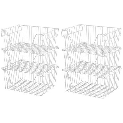 14'' Large Metal Wire Storage Organizer Bin Basket Farm...