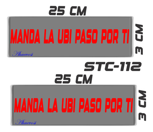 Calcomanias Stickersvinil Reflejantes Manda La Ubi Paso Por