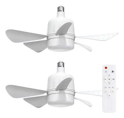 Ventilador De Techo De 18 Pulgadas Con Luz, Base E26 Atornil