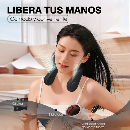 Ventilador De Cuello Portátil Sin Aspas Mini Usb Recargar