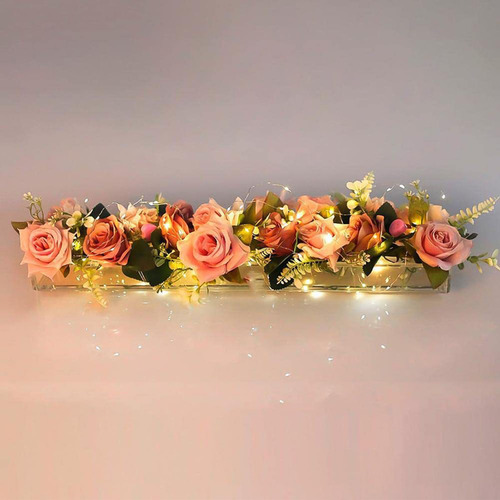 Set De Jarrones Acrílicos Con Guirnaldas De Luces Para Decor