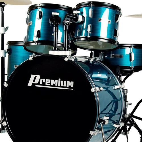 Bateria Acústica Premium Dx722 Bl Azul 22 Completa