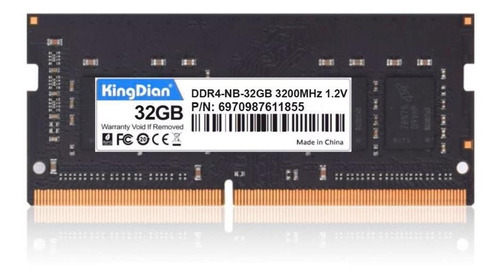 Memória Sodimm 32gb Ddr4 3200mhz Kingdian - Para Notebook