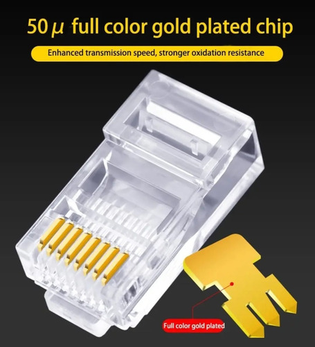 20 Conector Rj45 Cat6 Internet Conector De Red