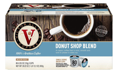 Victor Allen's - Café Donut Shop Blend, Tostado Medio, 80 .