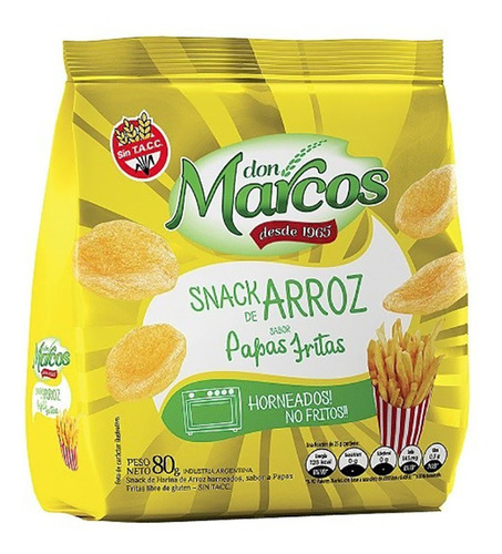 Snacks De Arroz Sabor Papas Fritas Don Marcos