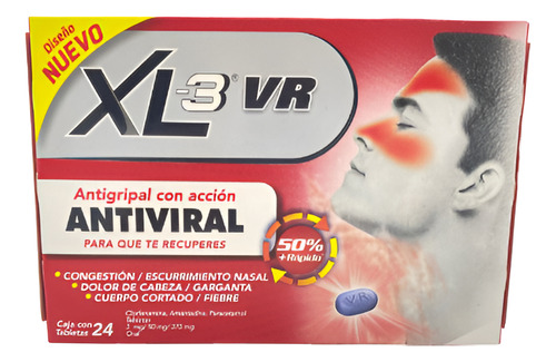 Xl-3 Vr Pack 4 Cajas Con 24 Tabletas Cada Caja Una
