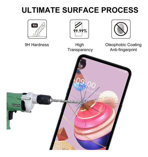 Para Filme Temperado Em Tela Cheia LG K51s Full Glue