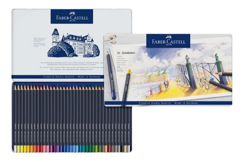 Lapices De Colores Faber Castell Goldfaber Set 36 Piezas