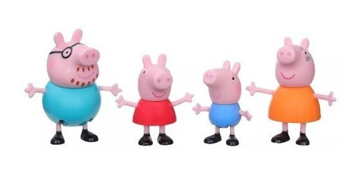 Peppa Pig, Set De Famila De 4 Figuras Peppa, George Y Padres