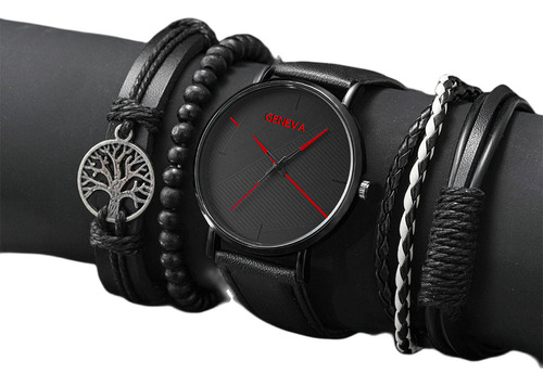 . Reloj Hombre Dama Moda Casual Pulsera Caja Regalo Kit