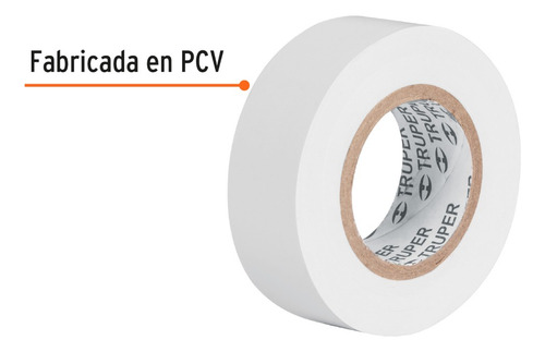 Teipe Profesional Blanco 3/4 PuLG. X 9 Ml, Truper