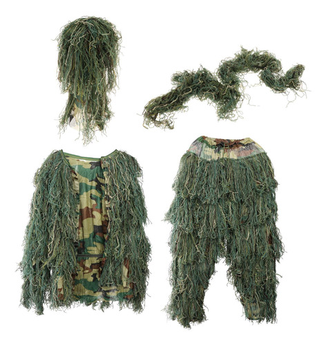 Traje Ghillie Para Adultos Jungle Woodland Caza Camuflaje