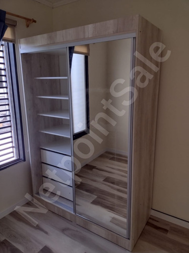 Imagen 3 de 10 de Placar Ropero Vestidor 140x200 Corrediza Espejo+