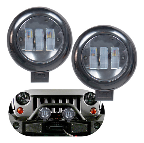 Par Faros Barra Led 30w Redondo Universal 4.5 Moto Jeep 4x4