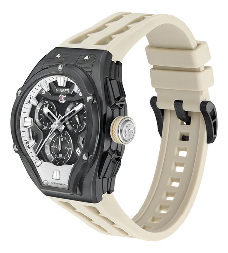 Reloj De Pulsera Minber Hombre M9130g4 Color Black
