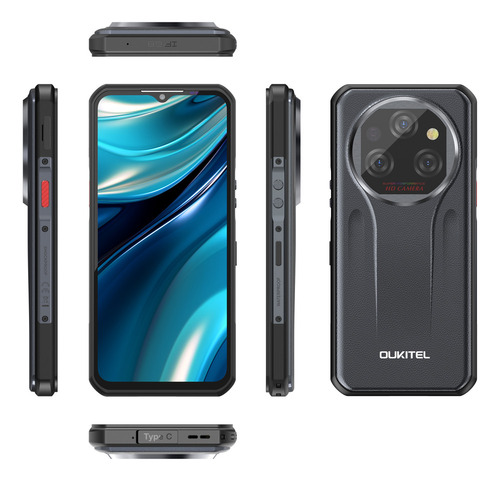 Celular Oukitel Wp39 5g Smartphone 24gb Ram 256gb 6.6 Hd+ 11000mah Resistente Smartphone 64mp Cámara Fingerprint/giroscopio/nfc/otg/android 14