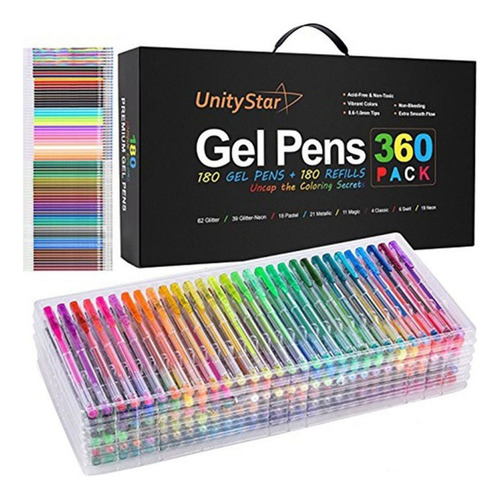 Rotuladores En Gel Para Acuarela M Office School, 48 Colores