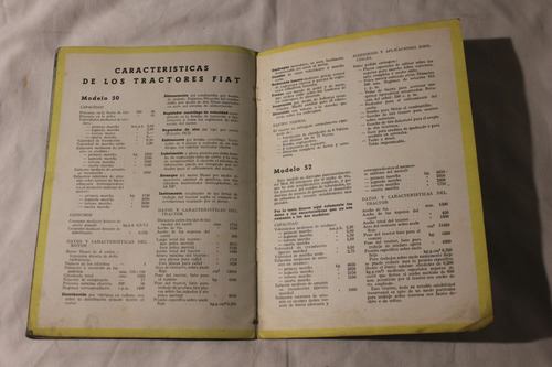 Fiat Tractor Modelo 50 Y 52 Catalogo De Venta (Usado)
