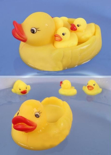 Juguete Mini Patitos De Hule Patos Bañera Paquete 4 Piezas Color Multicolor
