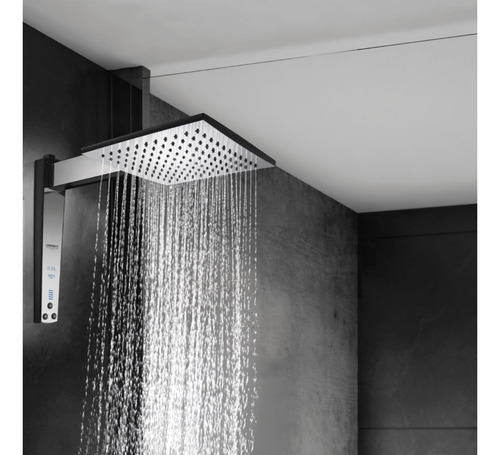 Chuveiro Acqua Century Digital Preto Com Cromado Lorenzetti