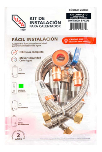 Kit De Instalación Completo Para Calentador Eléctrico