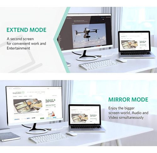 Conversor Mini Display Port A Hdmi Thunderbolt Color Blanco