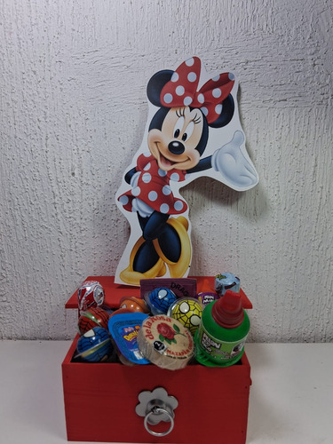 Alhajero Minnie Mouse Centro De Mesa Recuerdos Rojo