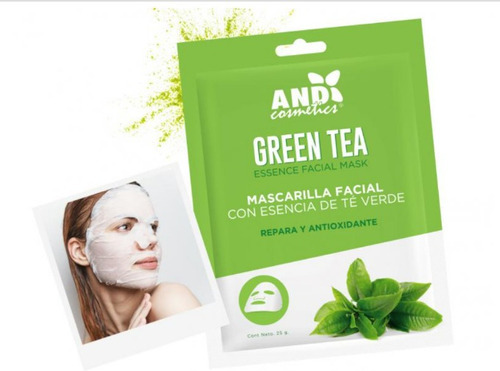 Mascarilla Fácial Antienvejecimiento Con Esencia De Té Verde Tipo de piel Mixta