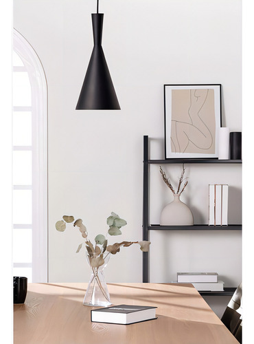 Lámpara De Colgar Beat Shade Flute (réplica) Color Negro