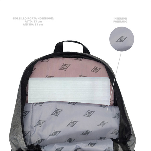 Mochila Portanotebook Deportiva Reforzada Amplia Skate 31 L