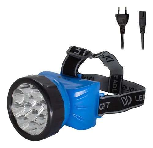 15 Lanterna D Cabeça 12 Leds Recarregável Dp 722b Caça Pesca