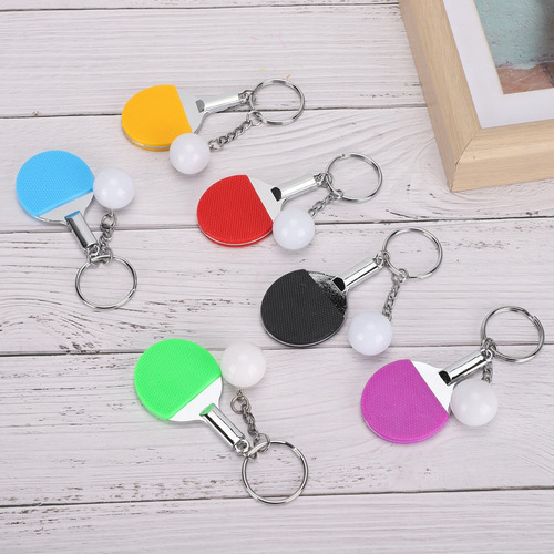 Llavero Pingpong Keyfob, Miniraqueta De Tenis De Mesa, 6 Uni