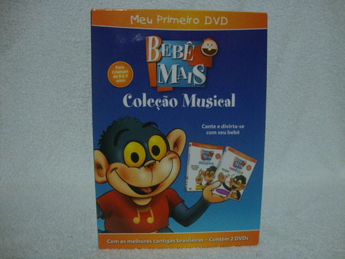 Box Com 02 Dvds Originais Bebê Mais- Coleção Musical