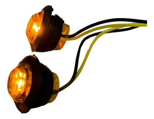 Kit 4 Luz Led Grade Caminhonete Âmbar Strobo Frente Carros
