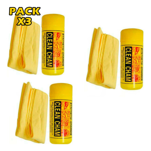 Pack X3 Gamuzas Sintetica Lavar Secar Auto Vidrios Moto43x32