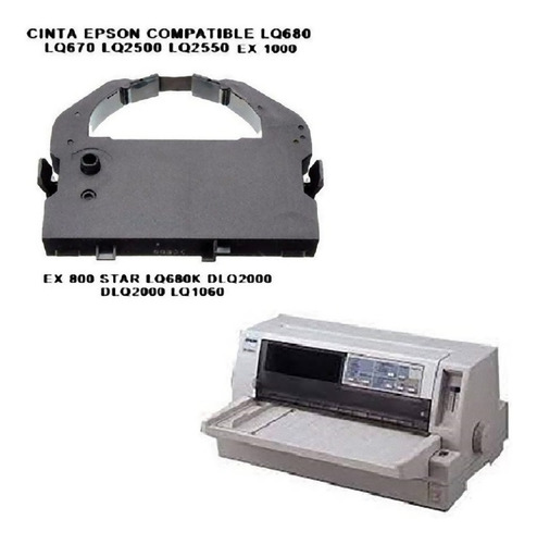  Cinta Compatible Impresora Epson Lq680 Lq 670 Lq2550 Ex800 