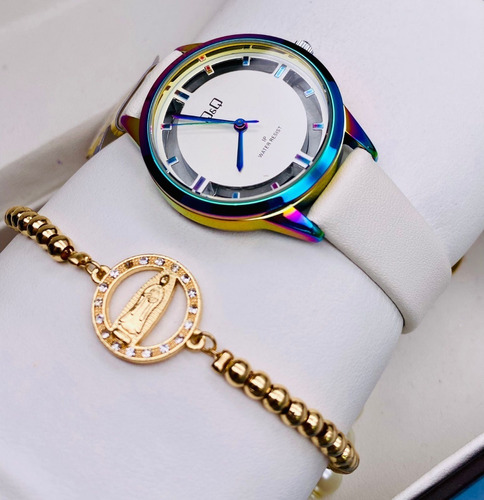 Reloj Qyq Para Mujer Pulso Cuero Diferentes Colores + Envio