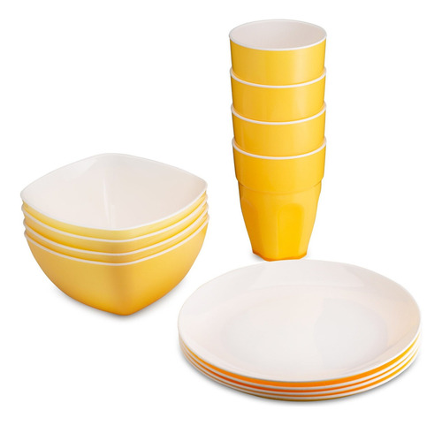 Plasti Home Reusable Plastic Party Dinnerware Set(12pcs)